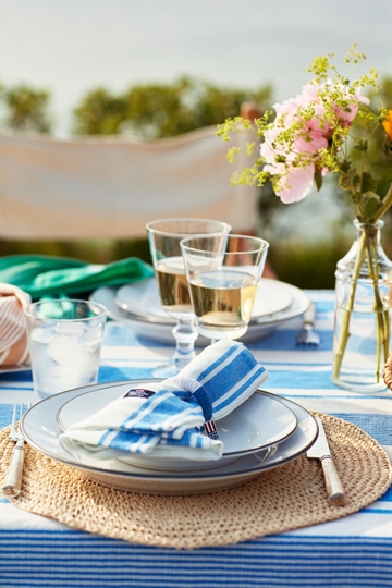 Lexington Linen Cotton Napkin with Side Stripes 50 x 50 cm