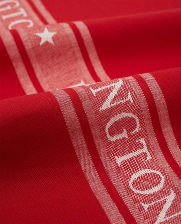 Lexington Icons Cotton Jacquard Star Kitchen Towel, rød