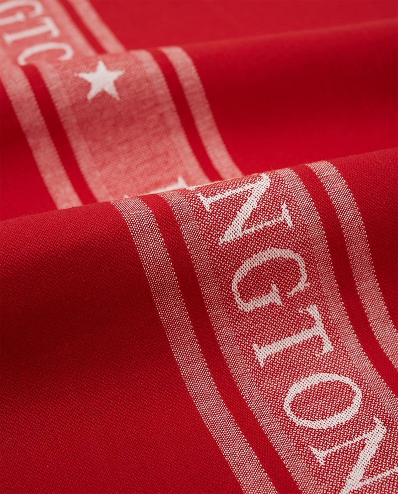 Lexington Icons Cotton Jacquard Star Kitchen Towel, rød