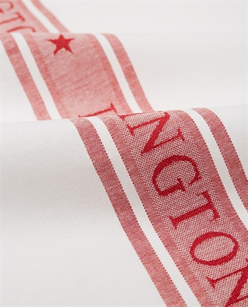 Lexington Icons Cotton Jacquard Star Kitchen Towel, hvid/rød