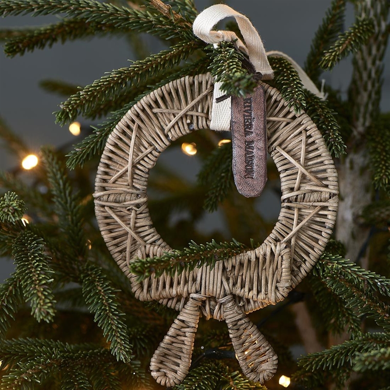 RM Rustic Rattan Mini Christmas Wreath