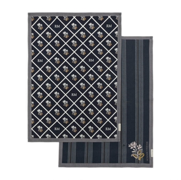 RM Tea towel Romance D'Amour, Blue, 2 stk. i sæt