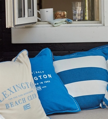Lexington Beach club embroidered organic cotton pillow cover
