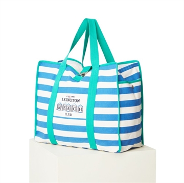 Lexington Madison Family Beachbag, hvid/blå/grøn