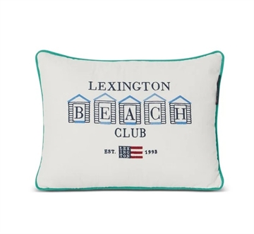 Lexington Beach Club Small Embroidered Organic Cotton Pillow