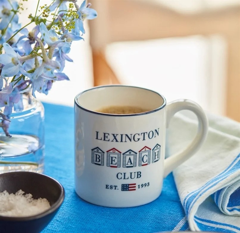 Lexington Beach Club Graphic Printed Earthenware Mug/4 STK.