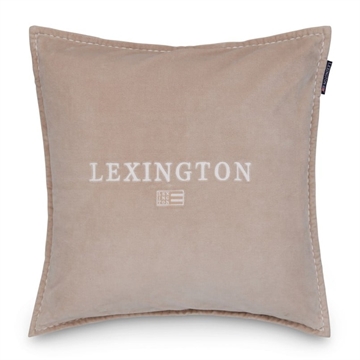 Lexington Icons Logo Velvet Pudebetræk, Beige