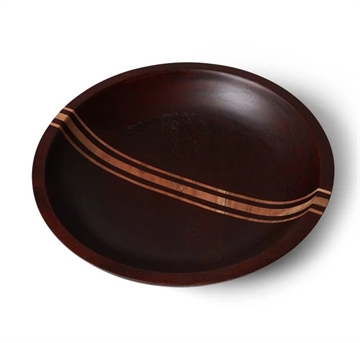 Lexington Wood serving bowl with stripes (30x6cm)