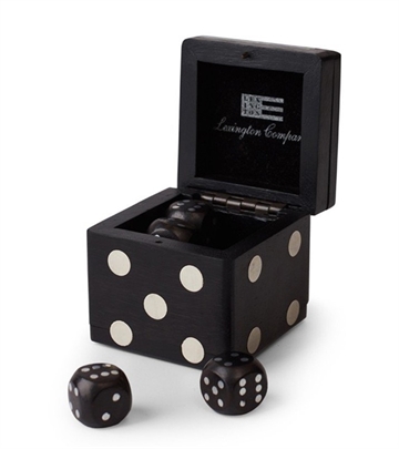 Lexington Wooden Dices, black/silver