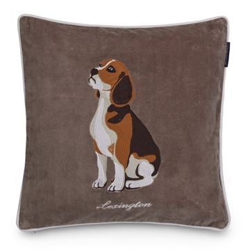 Lexington Dog Organic Cotton Velvet pudebetræk, Stone