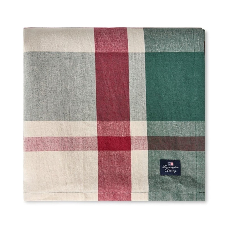 Lexington Checked Linen Blend Tablecloth, 150 x 350