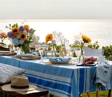 Lexington Striped Linen Cotton Tablecloth
