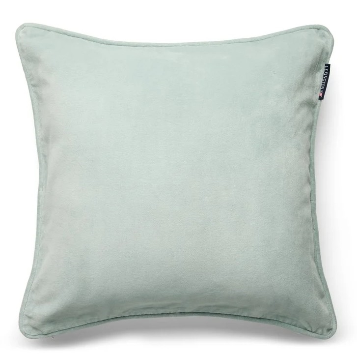 Lexington Organic Cotton Velvet Pillow Cover, Eucalyptus