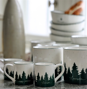 Lexington Happy Holidays Stoneware Espressomug/sæt m. 2