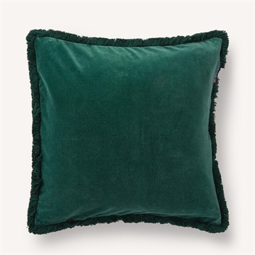 Lexington Organic Cotton Velvet Fringe Pudebetræk, green