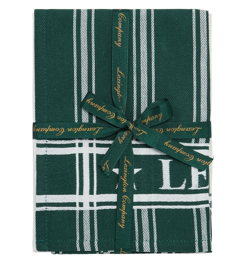 Lexington Cotton Jaquard Kitchen Towel Grøn, sæt m. 2 stk.