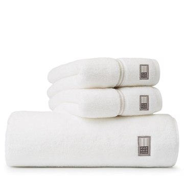 Lexington Hotel Towel, white/beige, 50 x 70 cm