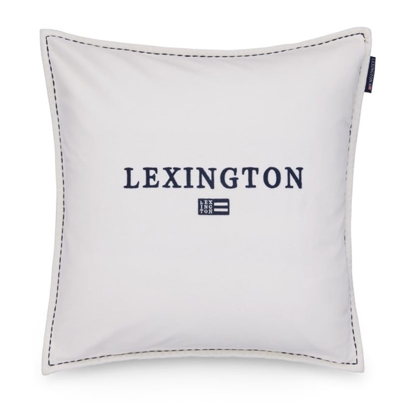 Lexington Icons Logo Velvet Pudebetræk, Hvidt
