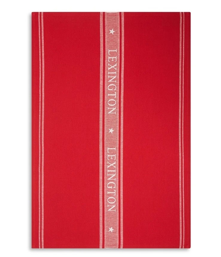 Lexington Icons Cotton Jacquard Star Kitchen Towel, rød