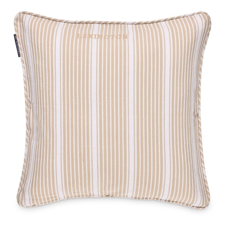 Lexington Icons Classic Striped Twill Pudebetræk,  beige/hvid