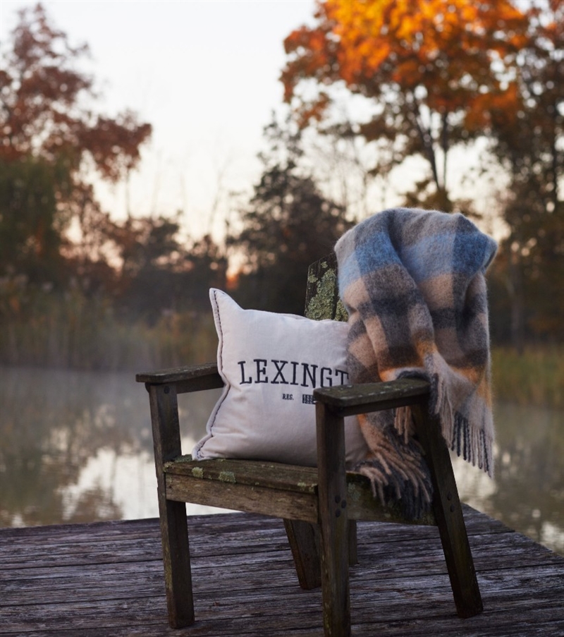 Lexington Logo Message Organic Cotton Velvet Pudebetræk