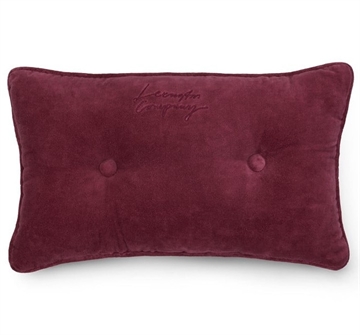 Lexington Buttoned Velour Pude, Bordeaux