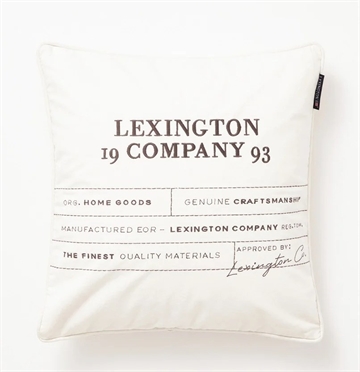 Lexington Pudebetræk med Logo i økologisk bomuldslærred 