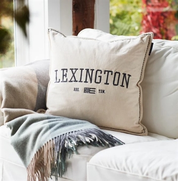 Lexington Logo Message Organic Cotton Velvet Pudebetræk