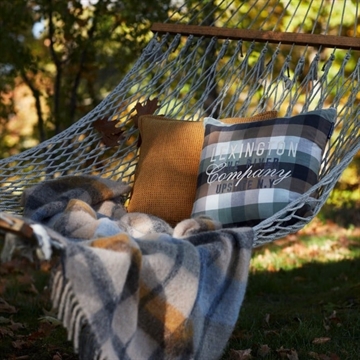 Lexington Checked Organic Cotton Flannel Logo Pillow Cover