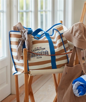 Lexington Madison Family Beachbag, hvid/blå/beige
