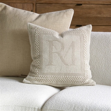 RM Monogram Jaquard Pudebetræk, 50 x 50 cm