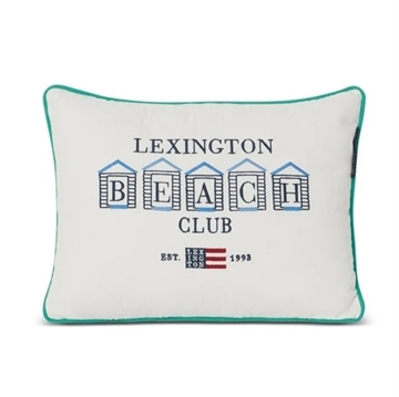 Lexington Beach Club Small Embroidered Organic Cotton Pillow