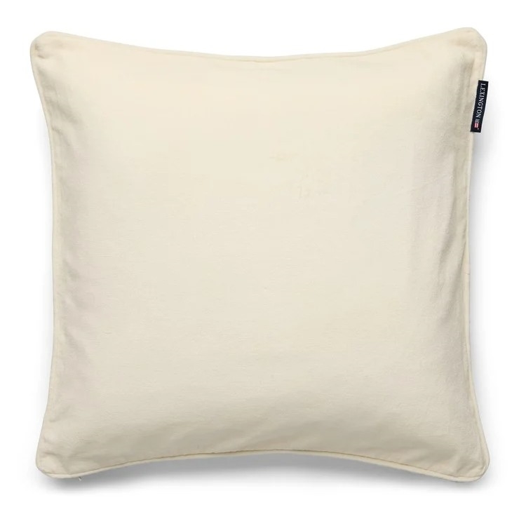 Lexington Organic Cotton Velvet Pillow Cover, Off-White