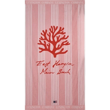 Lexington Long Island Beaches Cotton Velour Beach-Towel, pink/coral