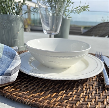 Lexington Porcelain Small Bowl,  white/beige, gavesæt m. 4 stk.