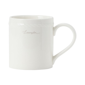 Lexington Porcelain Mug,  White/Beige