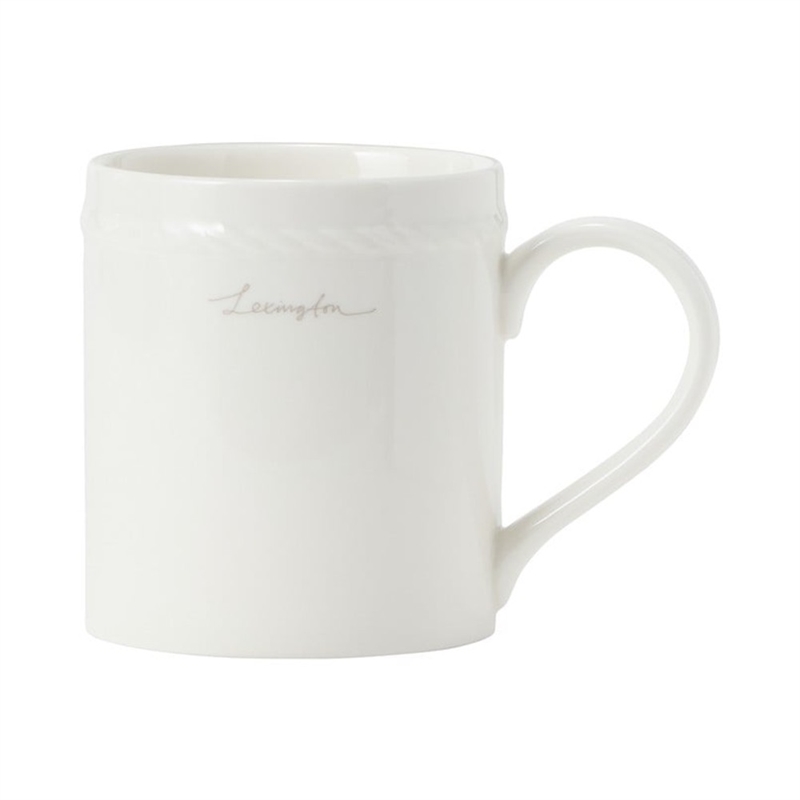 Lexington Porcelain Mug,  White/Beige