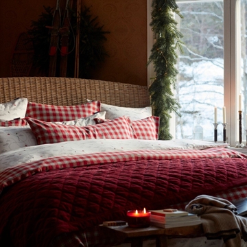 Lexington Red Checked Cotton Flannel Bed Set, 140 x 200 cm