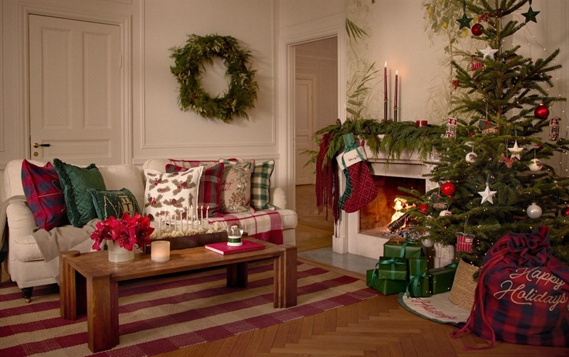 Lexington Pine Twigs Organic Cotton Velvet Pudebetræk